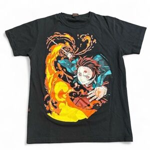 Demon Slayer Kimetsu no Yaiba Full Dark Easy Going Anime Graphic T-Shirt Sz.S